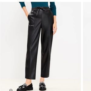 Loft size 14 pull on faux leather pants